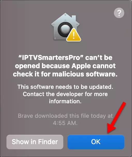 iptv smarters app stopped by security