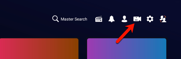 recording icon on dashboard