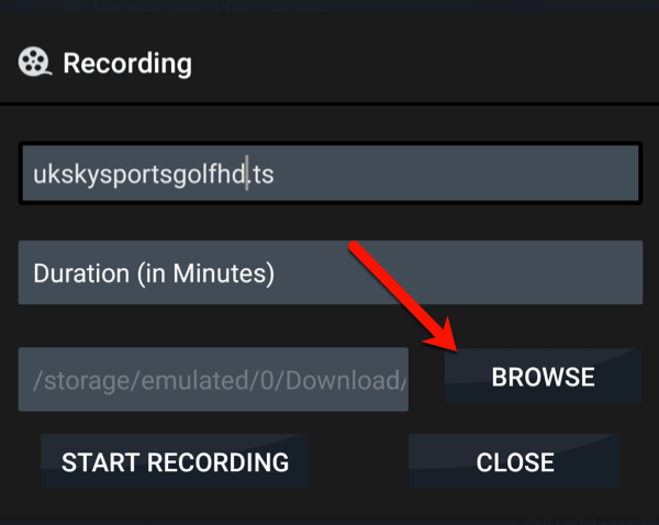 browse recording