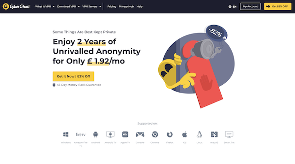 vpn service by cyberghost to resolve IPTV block in the uk