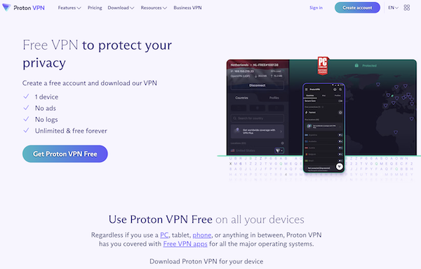 proton free vpn service for IPTV streaming