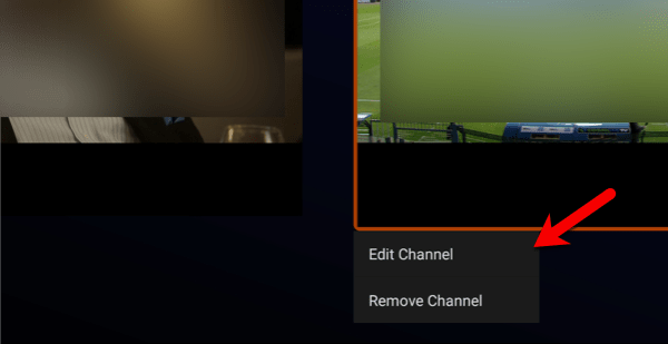 edit or remove channel