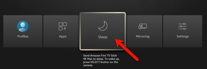 Powering off Amazon Fire TV from home button