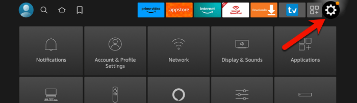 Powering off Amazon Fire TV from settings