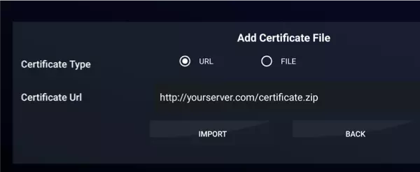 add vpn certificate