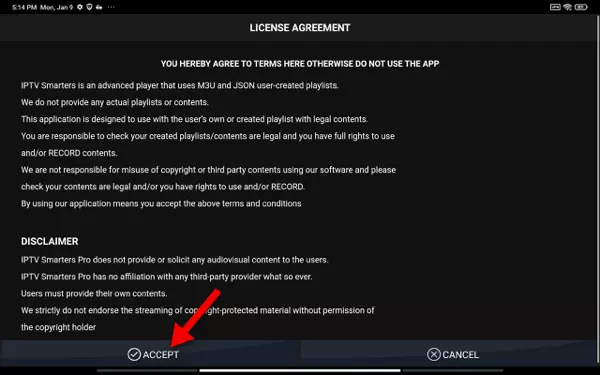 license agreement