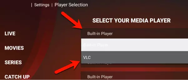 enabling vlc as external player for iptv smarters pro