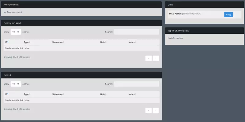 IPTV Reseller Panel